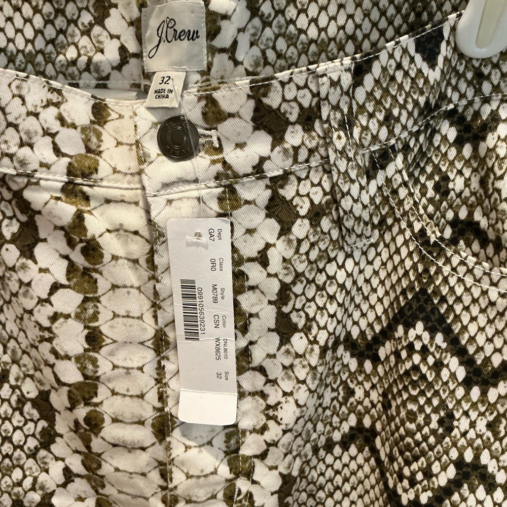 NWT J. Crew kick out crop pant in snakeskin sz 32 - Picture 4 of 9